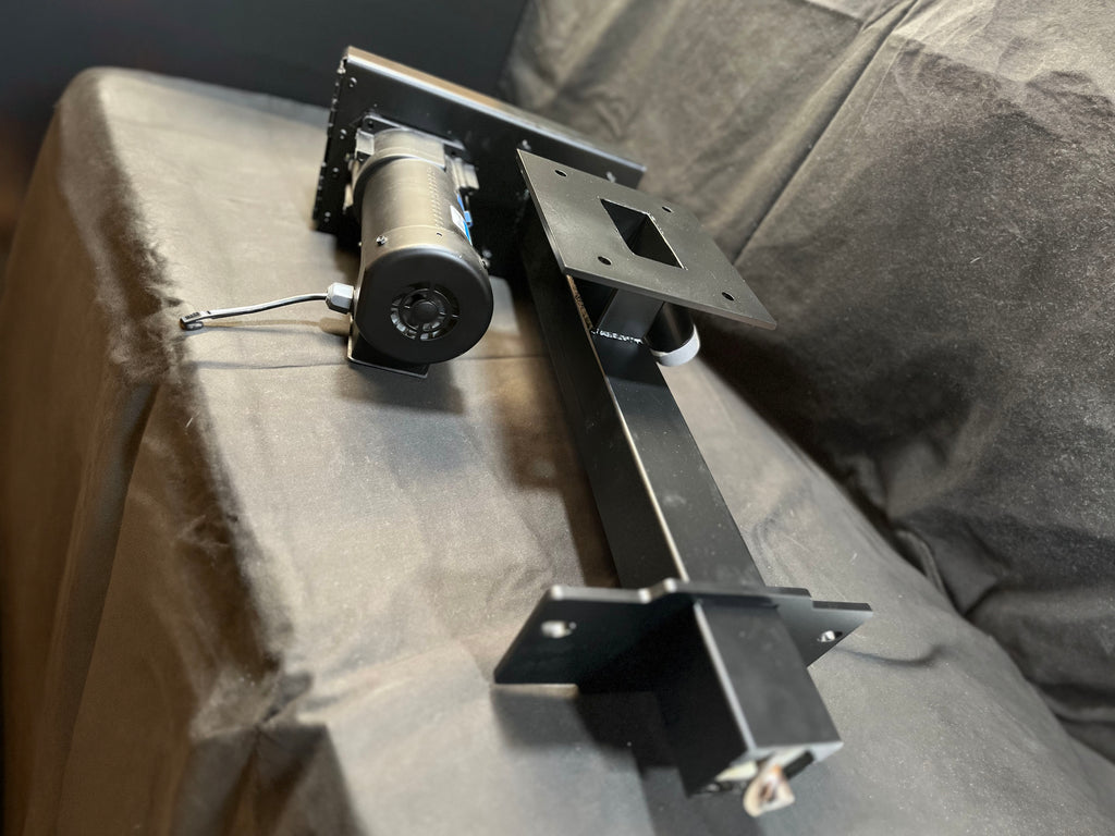 AccuFeeer - Metal bracket or support structure on a textured surface